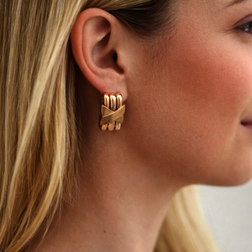 Žluté zlato náušnice na franc. zapínání